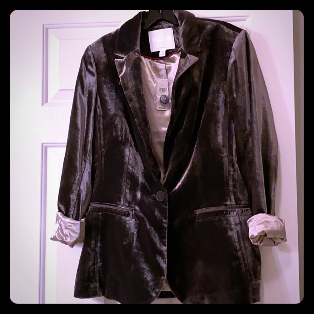 Anthropology casual velvet jacket